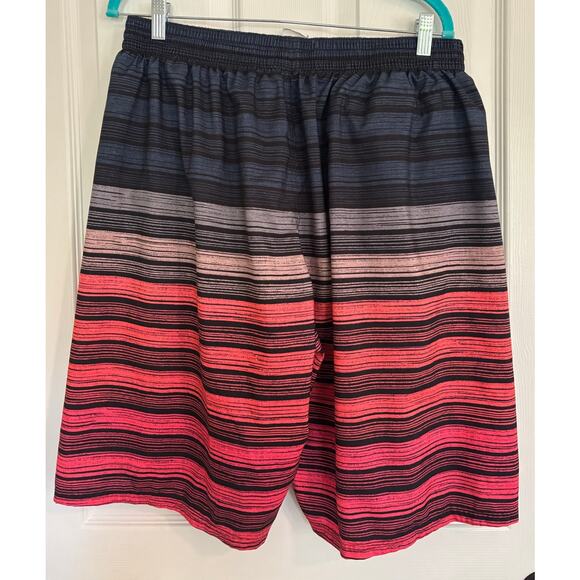 Nike XXL Mens Striped Blue Orange Swim Trunks Men - Picture 2 of 3